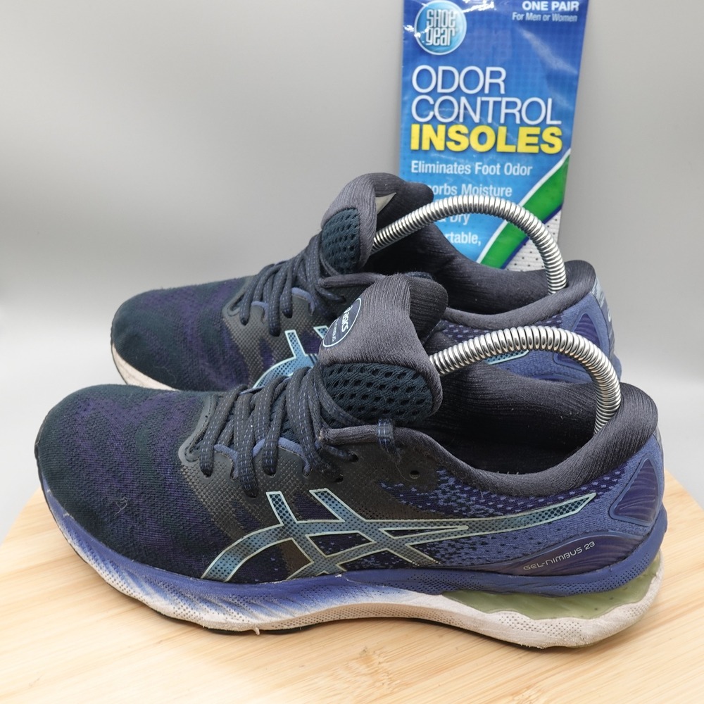 Asics Shoes Womens 9 Gel Nimbus 23 Running Blue Purple Athletic 1012A885 Flaws
